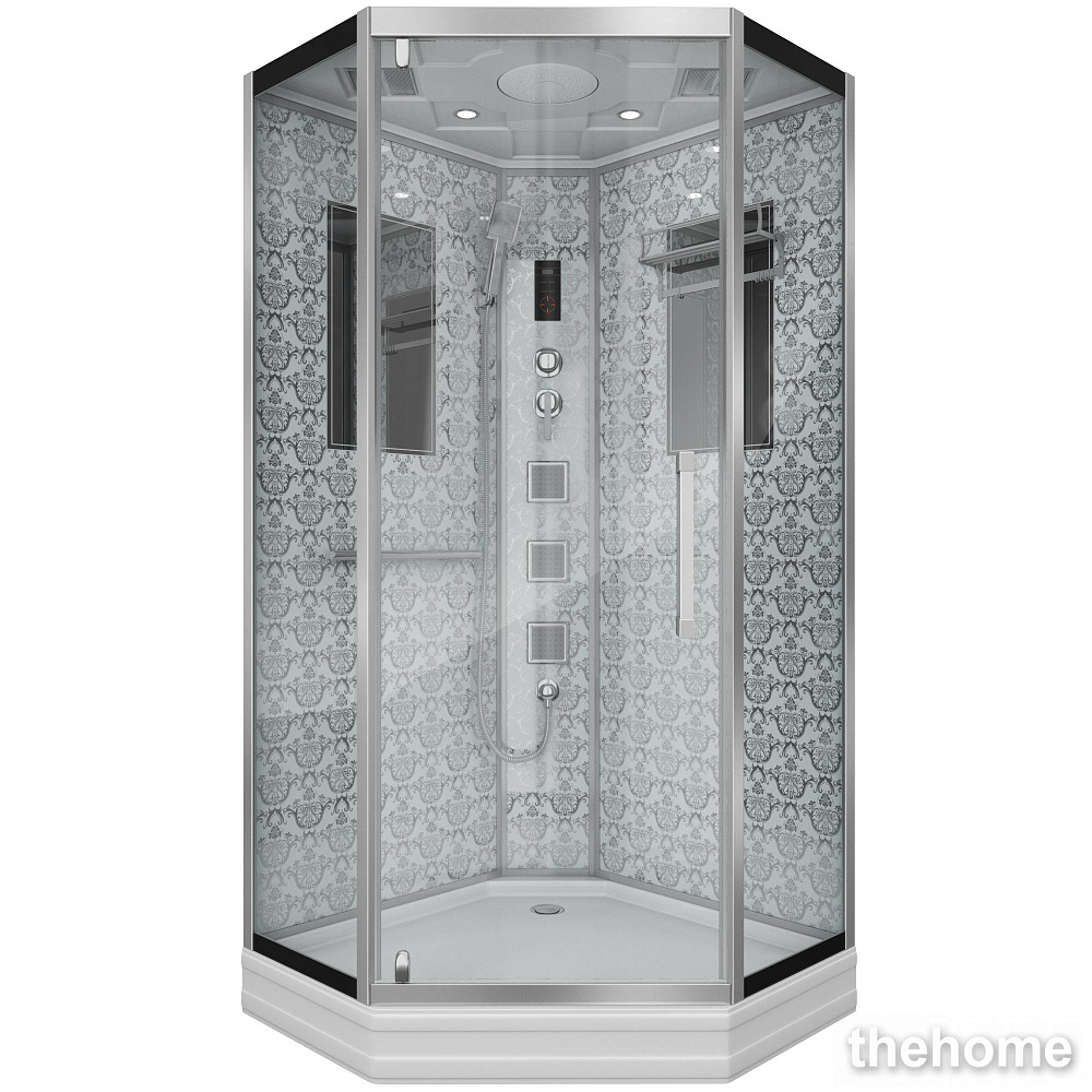 Душевая кабина Niagara NG-7717W 100x100 см с гидромассажем стенки белые - TheHome