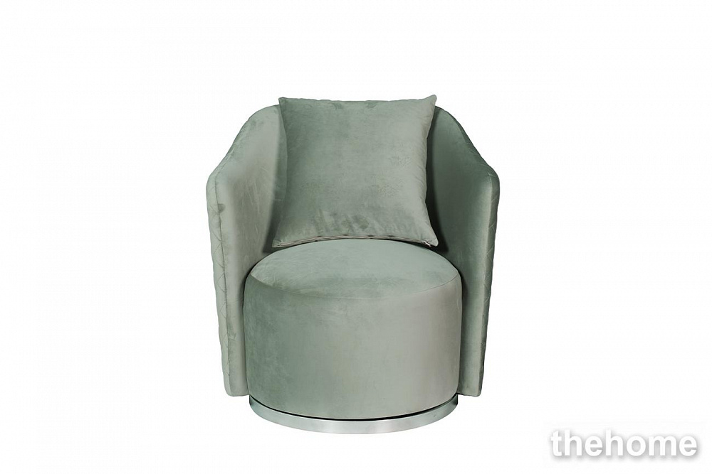 Кресло Verona вращающееся, велюр мятный Riv34/хром 70*77*80см Garda Decor - TheHome