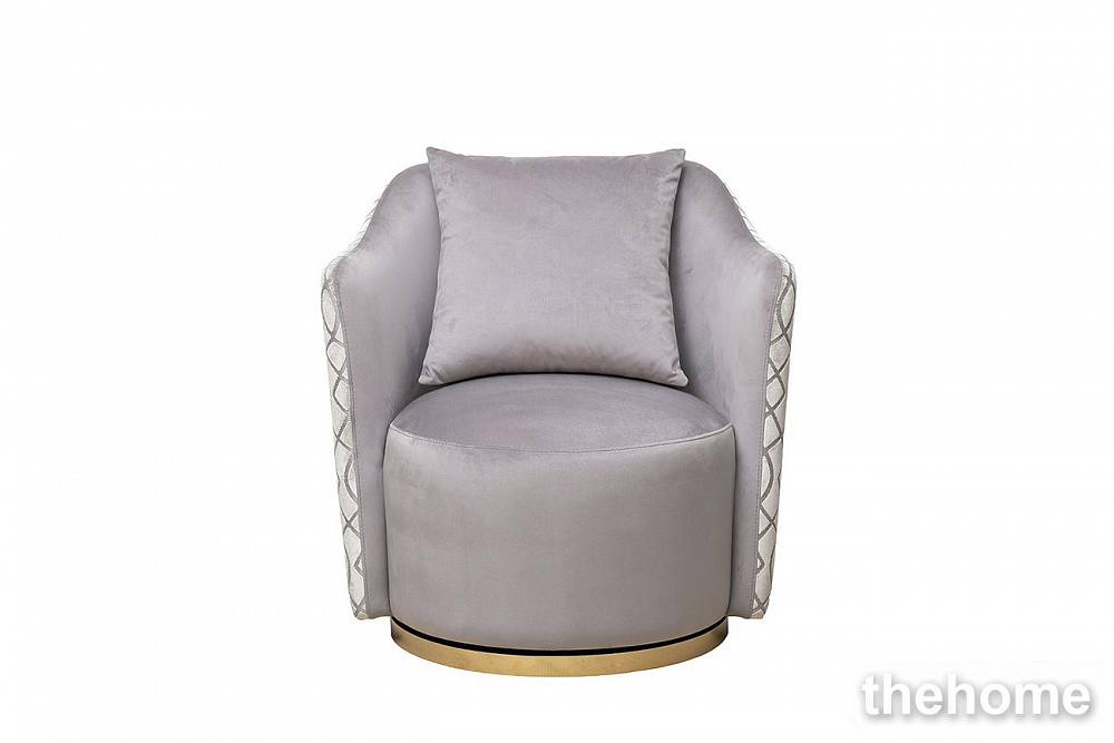Кресло Verona вращающееся, велюр принт Colt032-SER+Melody /золото 70*77*80см Garda Decor - TheHome