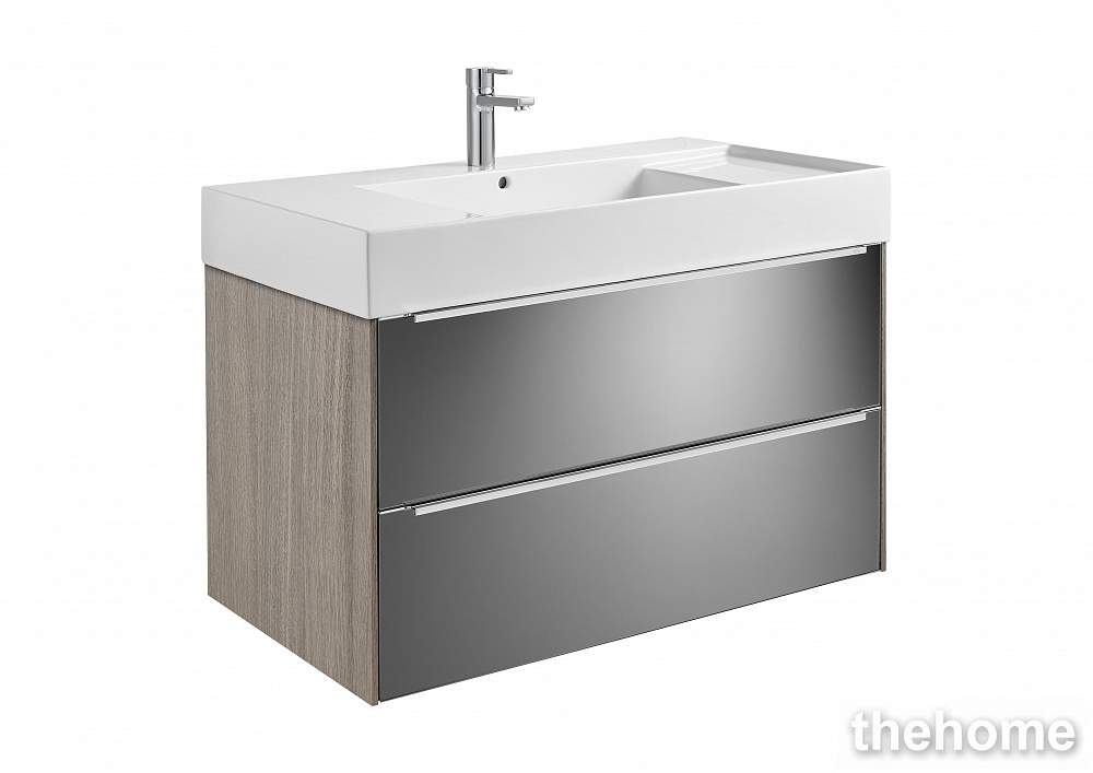 Тумба с раковиной Roca Inspira 100 см 851077403 дуб / зеркало - TheHome
