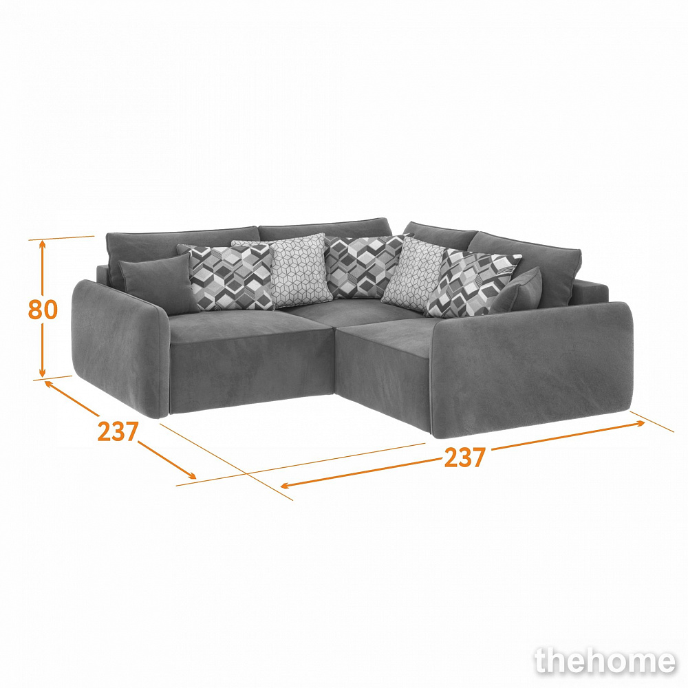 Диван угловой DeeOne Портленд-6 AAA4156005 розовый - 5