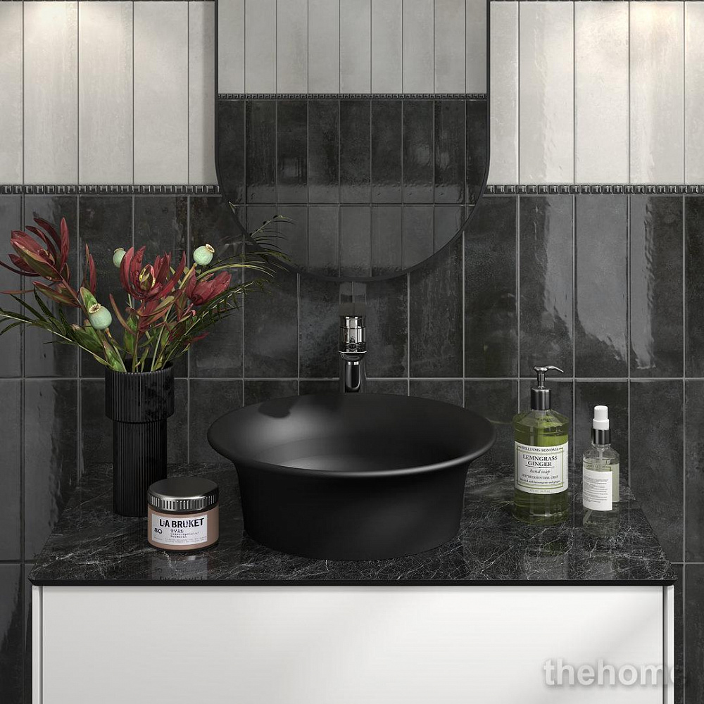 Раковина 40 см Kerama Marazzi Canaletto CN.wb.40\BLK.M матовый черный - 2