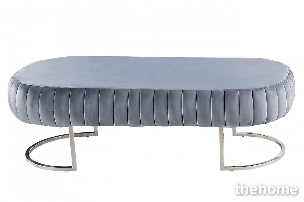 N-BH2009 GR SL Банкетка велюр серо-голубой, метал.осн.135*54*45 Garda Decor - TheHome