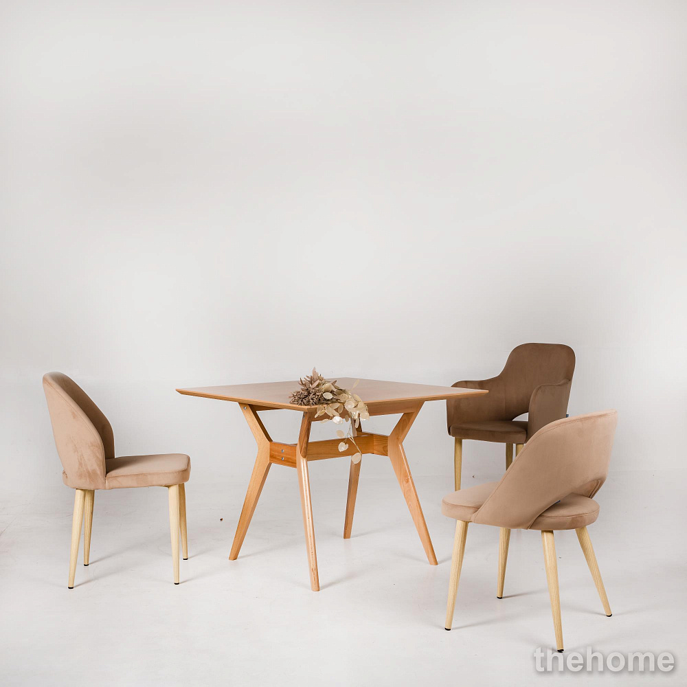 Стол R-Home Нарвик квадратный 860*860 бук-бук - 4