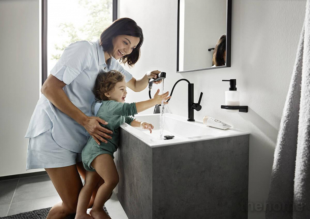 Смеситель Hansgrohe Finoris для раковины 76063670 черный - 12