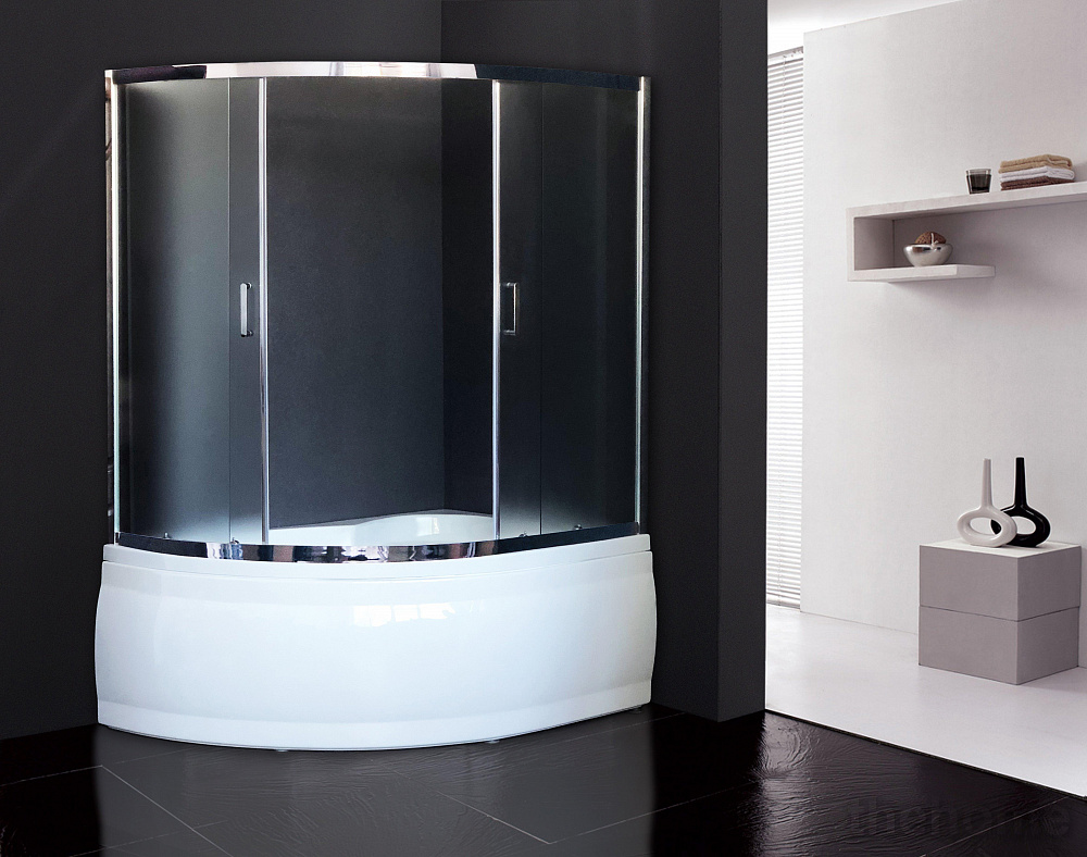 Душевая шторка Royal Bath RB 150ALP-C-CH (хром/6мм матовое) - TheHome