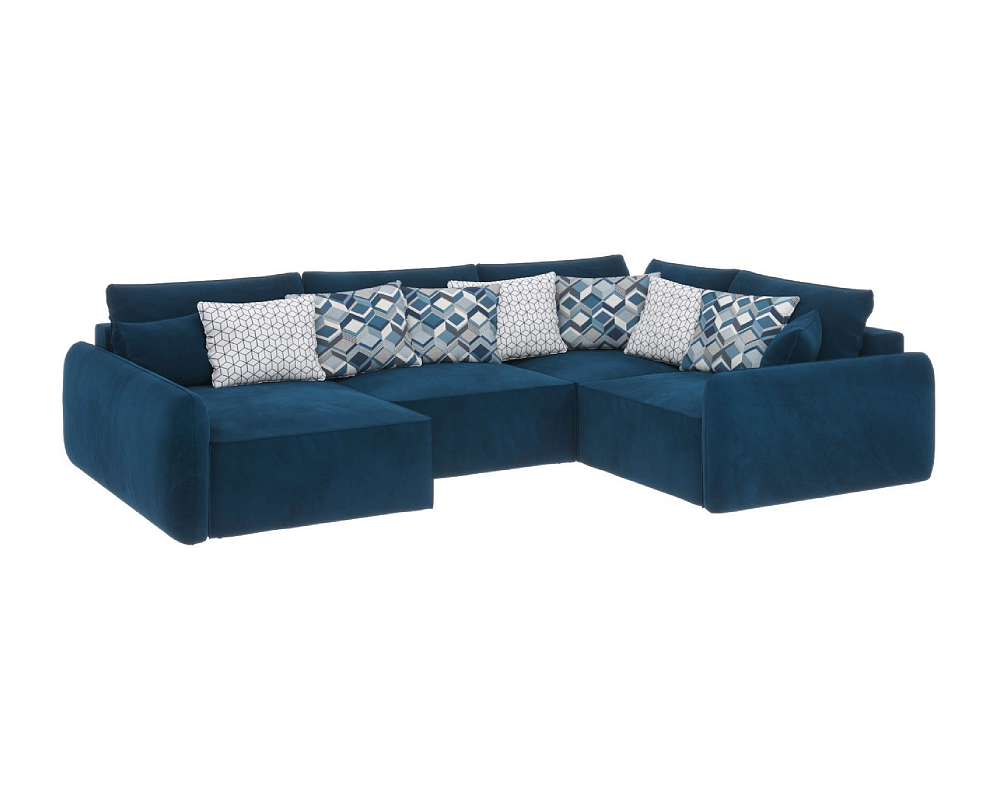 Диван угловой DeeOne Портленд-8 AAA4157003 синий - TheHome