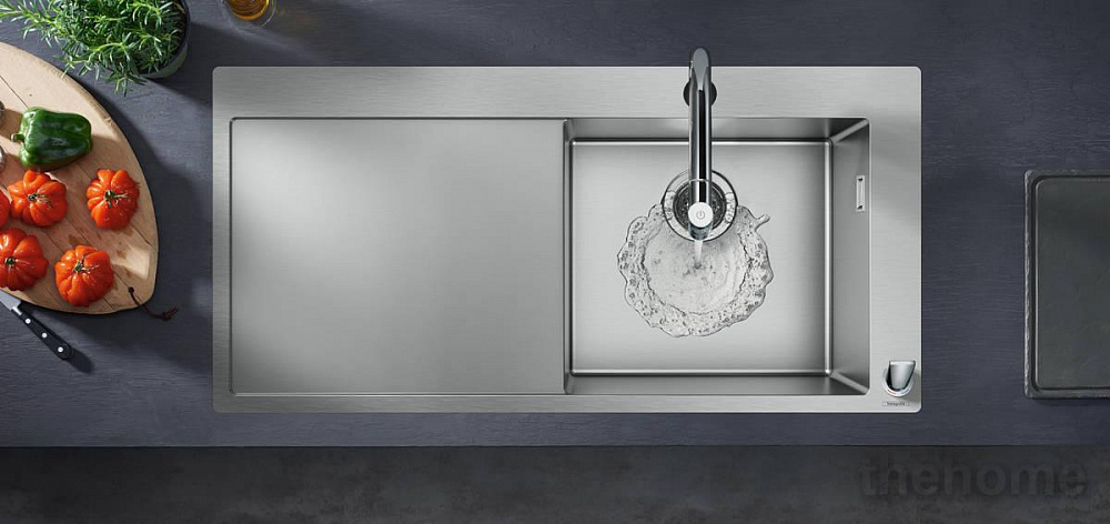 Смеситель Hansgrohe Metris для кухонной мойки 73804800 сталь - 4