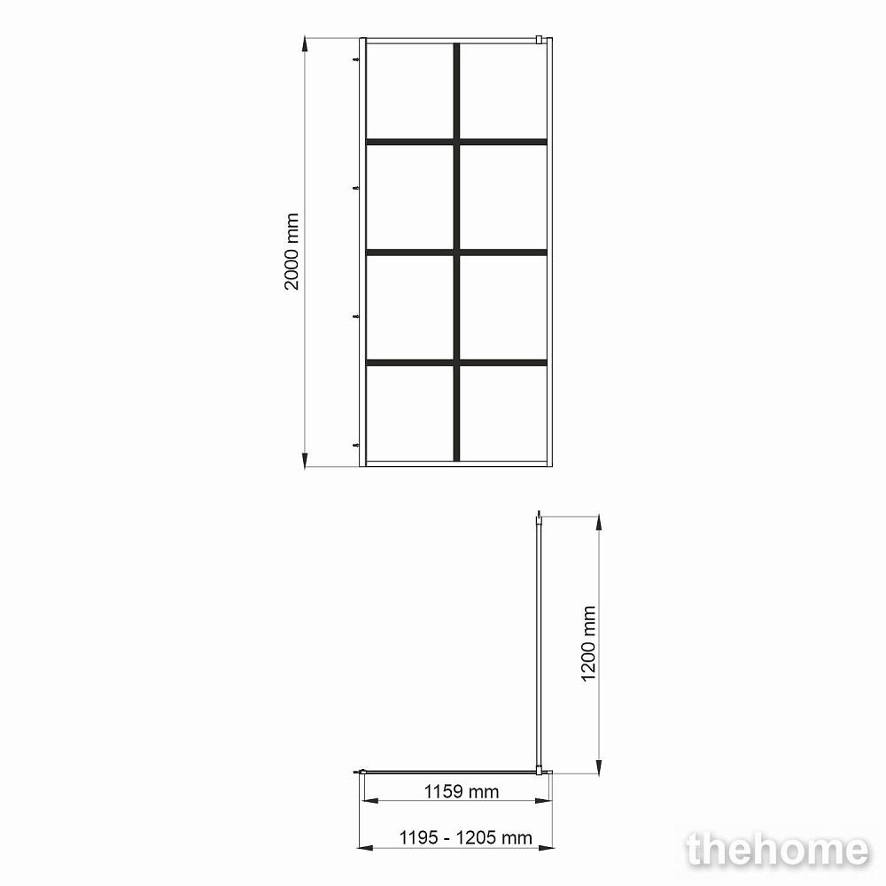 Душевая перегородка Wasserkraft Glan 66W40, 9063358 - 2