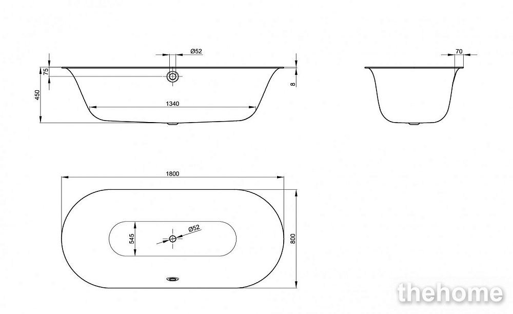 Стальная ванна Bette Lux Oval 180x80 см 3466-000PLUS с покрытием Glasur® Plus - 4