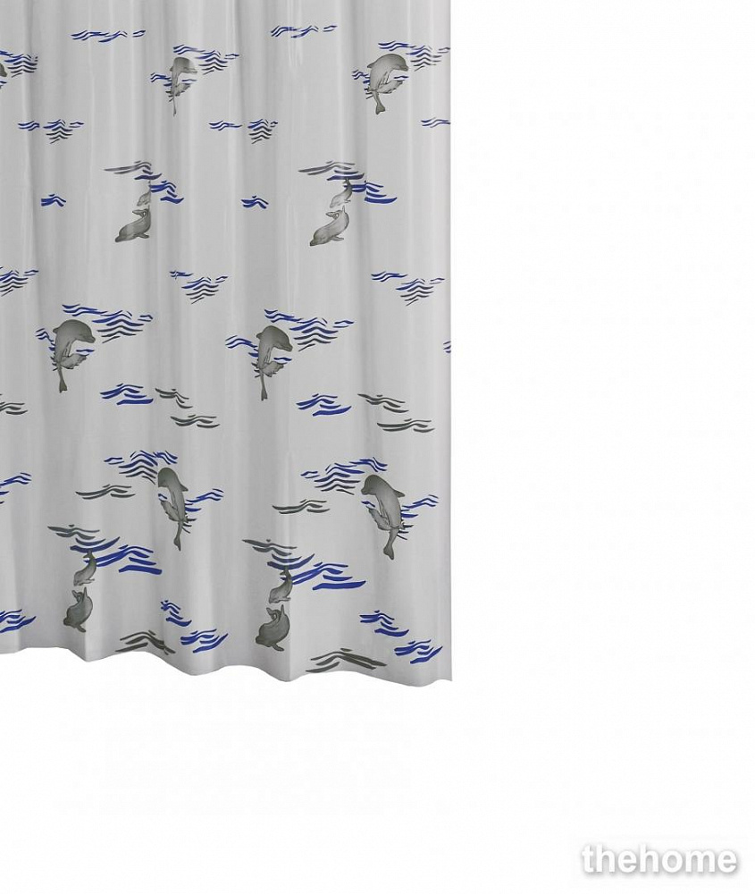 Штора для ванных комнат Ridder Delphin синяя/голубая - TheHome