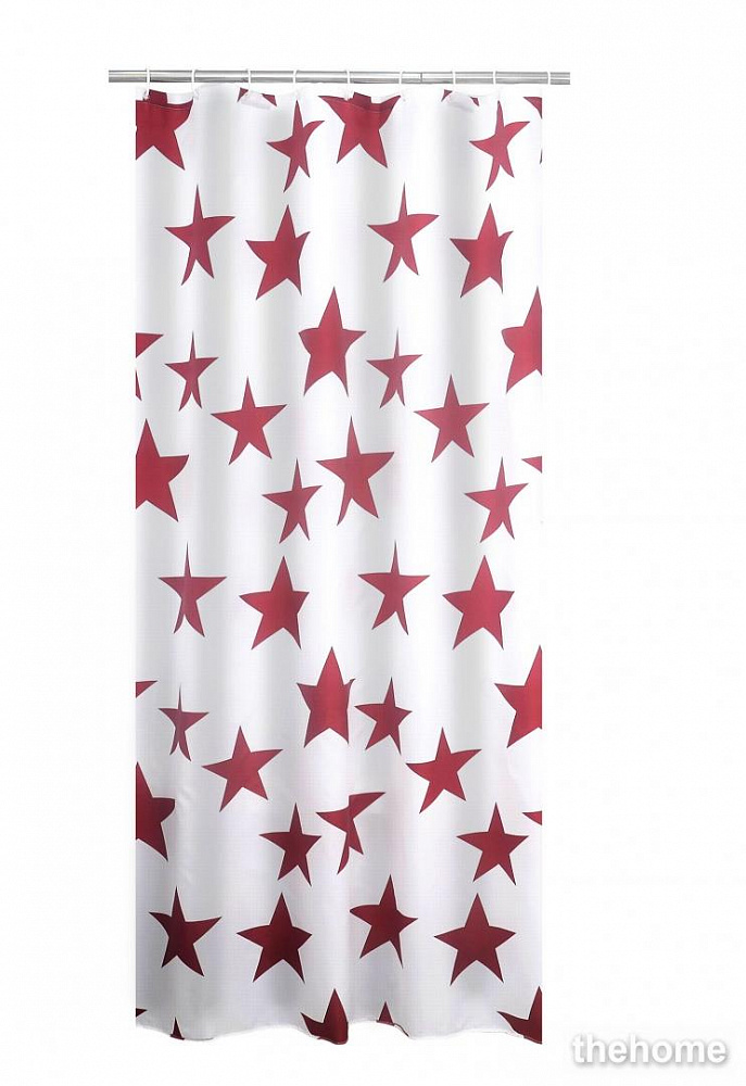 Штора для ванных комнат Ridder Star красная - TheHome