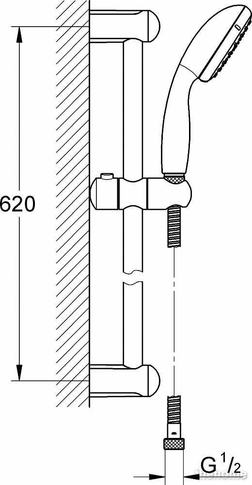 Душевой комплект Grohe BauClassic 124404 - 10