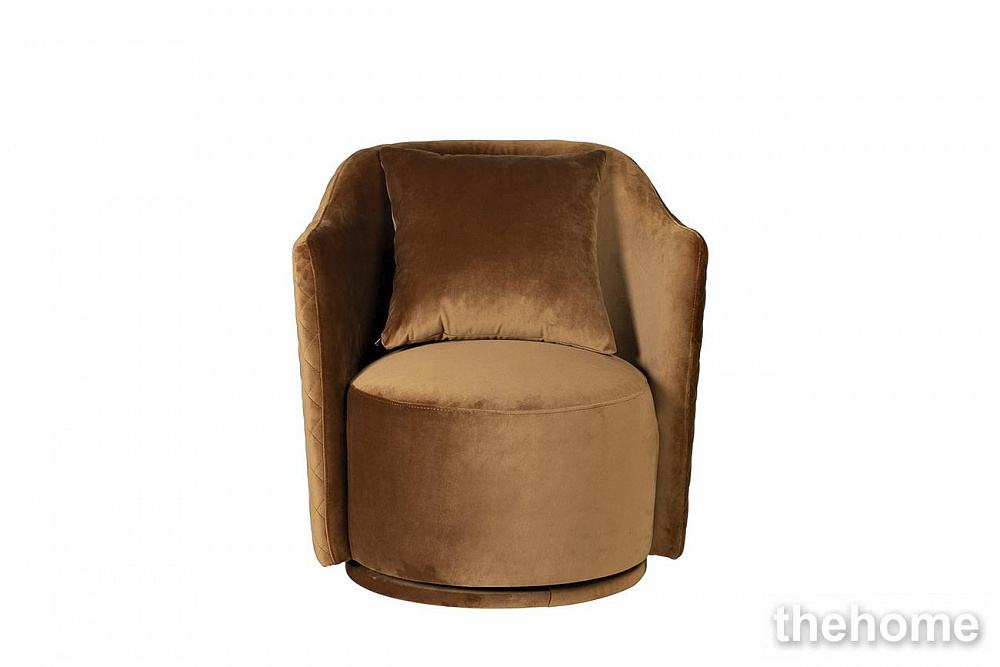 Кресло Verona Basic вращающееся, велюр золотой Pad14 70*77*80см Garda Decor - TheHome