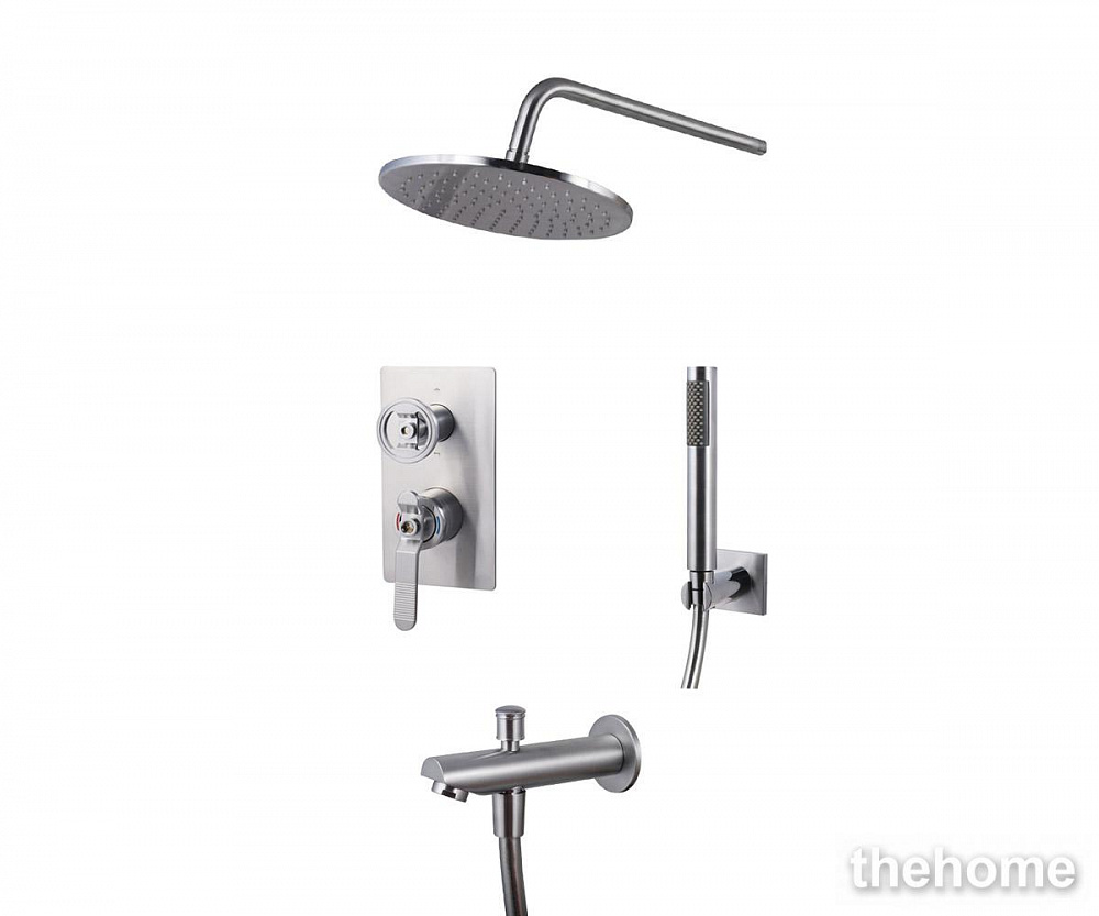 Душевой комплект встраиваемый Bronze de Luxe 1760'S LOFT матовый хром 6630CC - TheHome