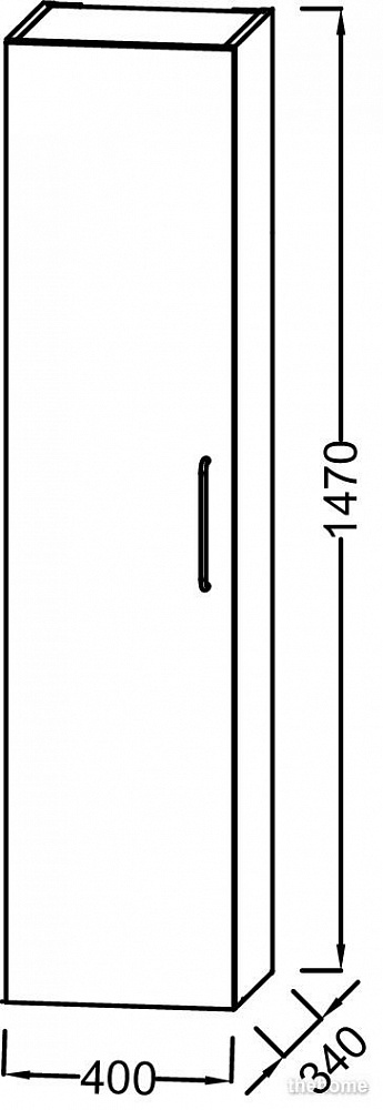 Шкаф-пенал 40 см Jacob Delafon Odeon Rive Gauche EB2570G-R5-E52, дуб табак - 2