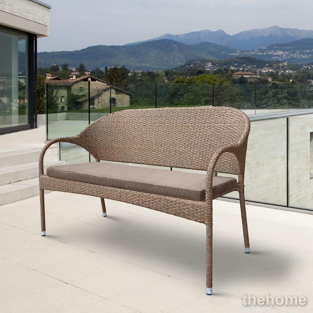 Плетеный диван S70B-W56 Light Brown Afina - TheHome