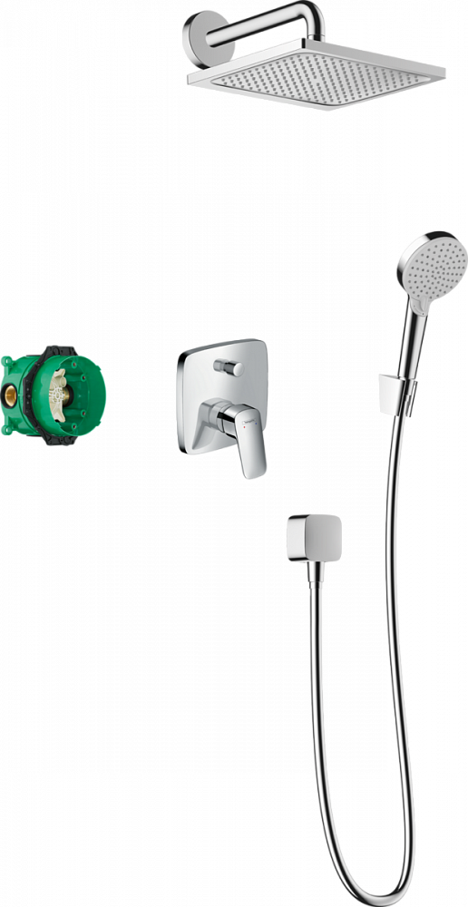 Душевой комплект Hansgrohe ShowerSet Crometta E/Logis chr, 27957000 - TheHome