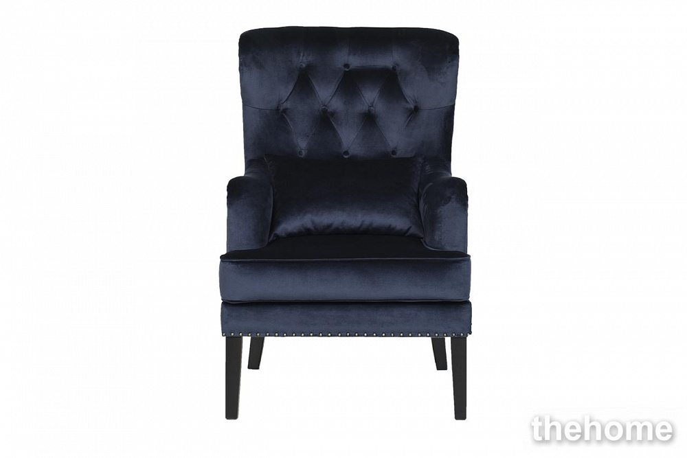 Кресло Rimini велюр синий Bel18 74*84*104см с подушкой Garda Decor - TheHome