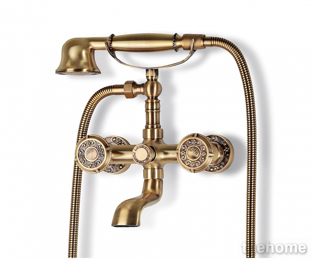 Смеситель для душа излив резной 20 см Bronze de Luxe ROYAL 10119 - TheHome