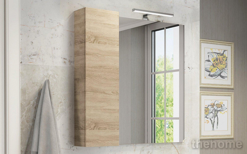 Зеркальный шкаф Comfortу Тромсе-80 дуб сонома - TheHome