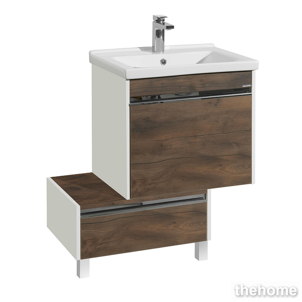 Тумба под раковину 60 см Aquaton Капри 1A230101KPDB0 коричневый - TheHome