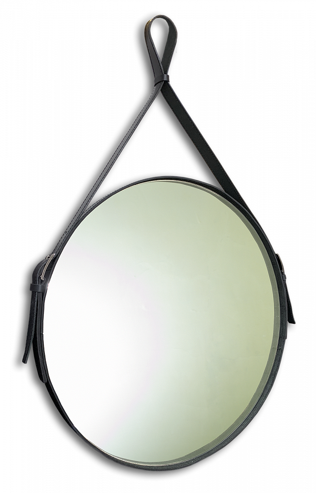 Зеркало Aquanika Country 51 см AQC5151RU128 черная кожа - TheHome