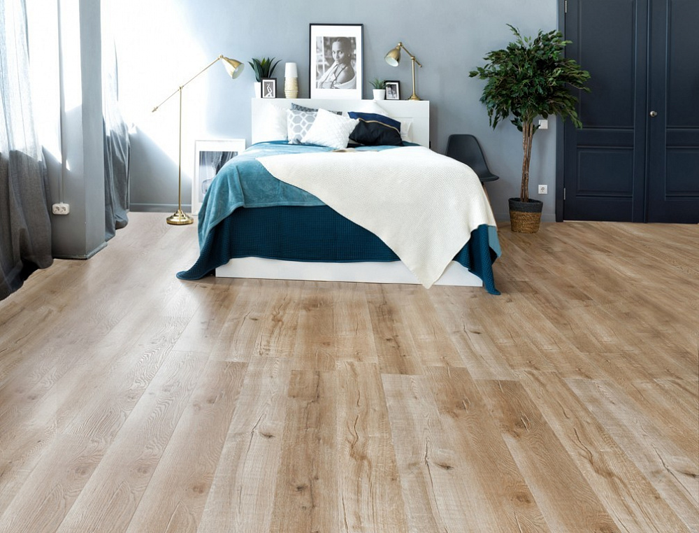 Каменно-полимерная плитка Alpine Floor Real Wood Дуб натуральный Синхронное тиснение ECO 2-5 - TheHome