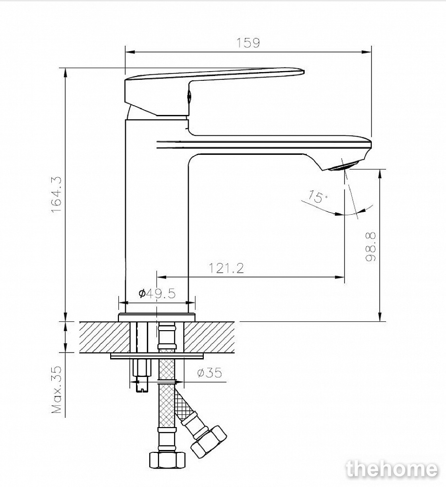 Смеситель Agger Nice A2402100 для раковины - 2