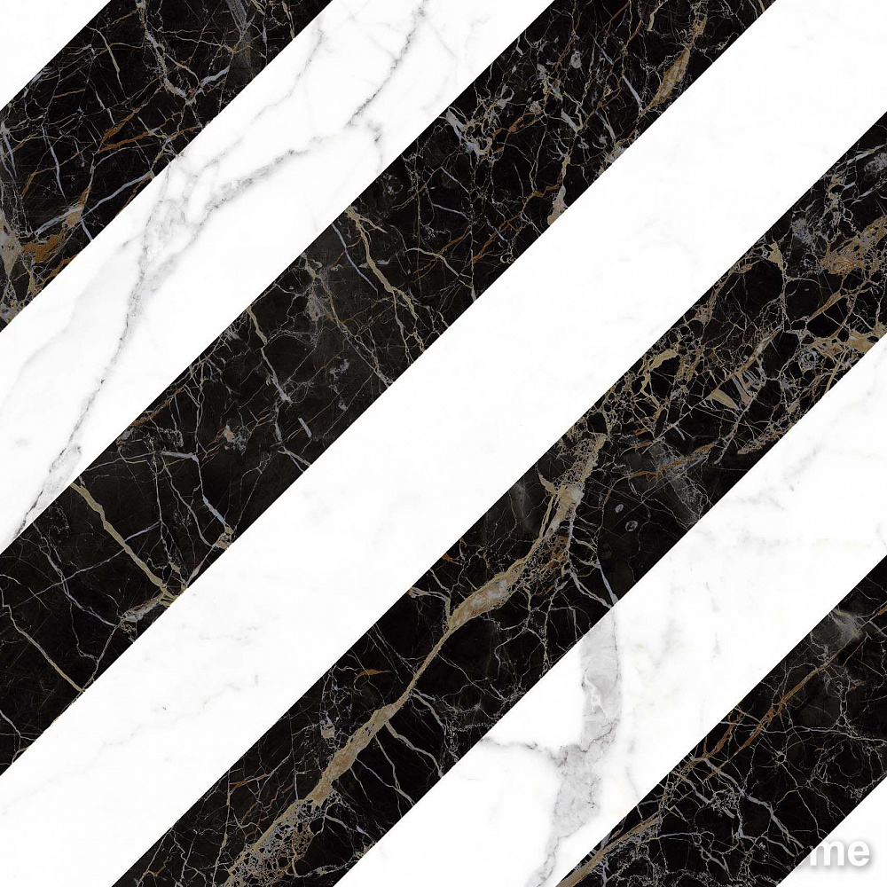 Керамогранит Allmarble Decoro Lux Statuario-Altissimo-St.Laurent 60х60 - TheHome
