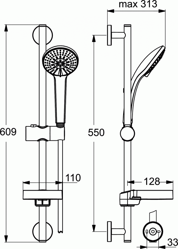 Душевой гарнитур Ideal Standard Idealrain Soft B9415AA - 3