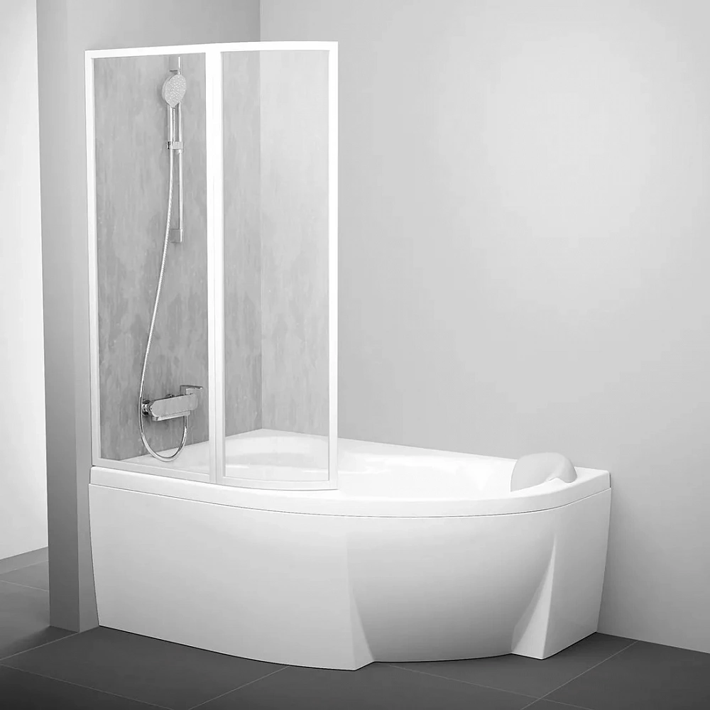 Шторка на ванну Ravak VSK2 ROSA 150 L Раин - TheHome