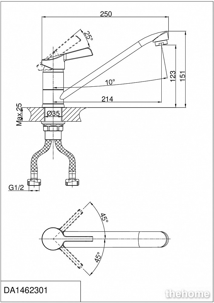 Смеситель D&K Rhein Schiller DA1462301 для мойки - 2