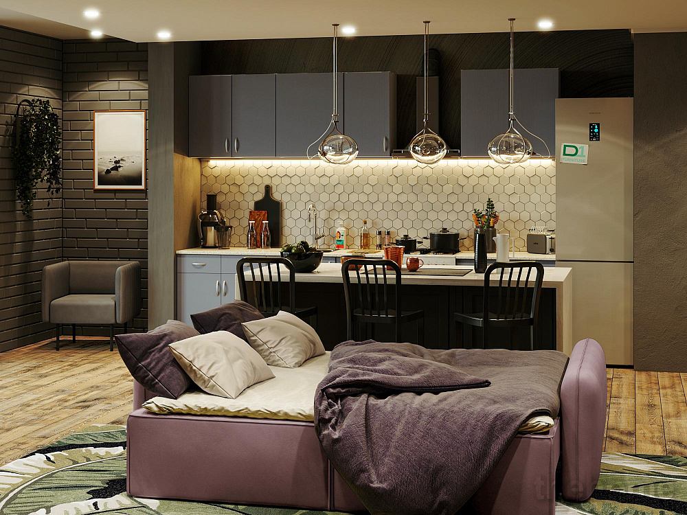 Диван прямой DeeOne Портленд-7 AAA4153010 розовый - 3