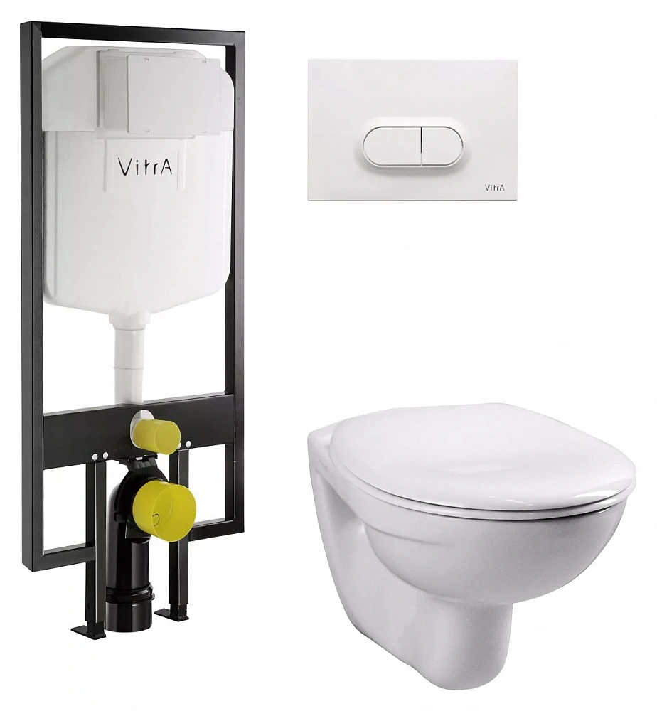 Комплект VitrA Normus 9773B003-7201 кнопка белая - TheHome