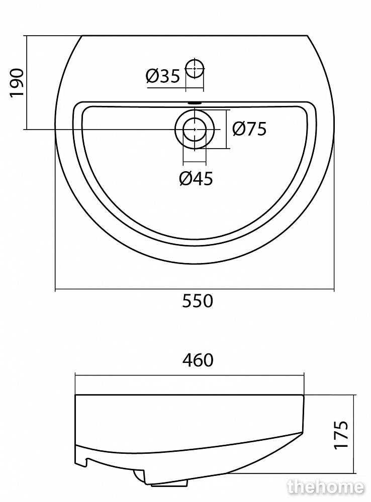Раковина Santek Аллегро 55 1WH301952 - 4