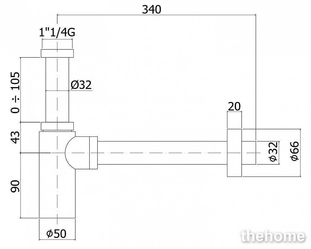 Сифон для раковины Paffoni Minimal ZACC240BO - 2