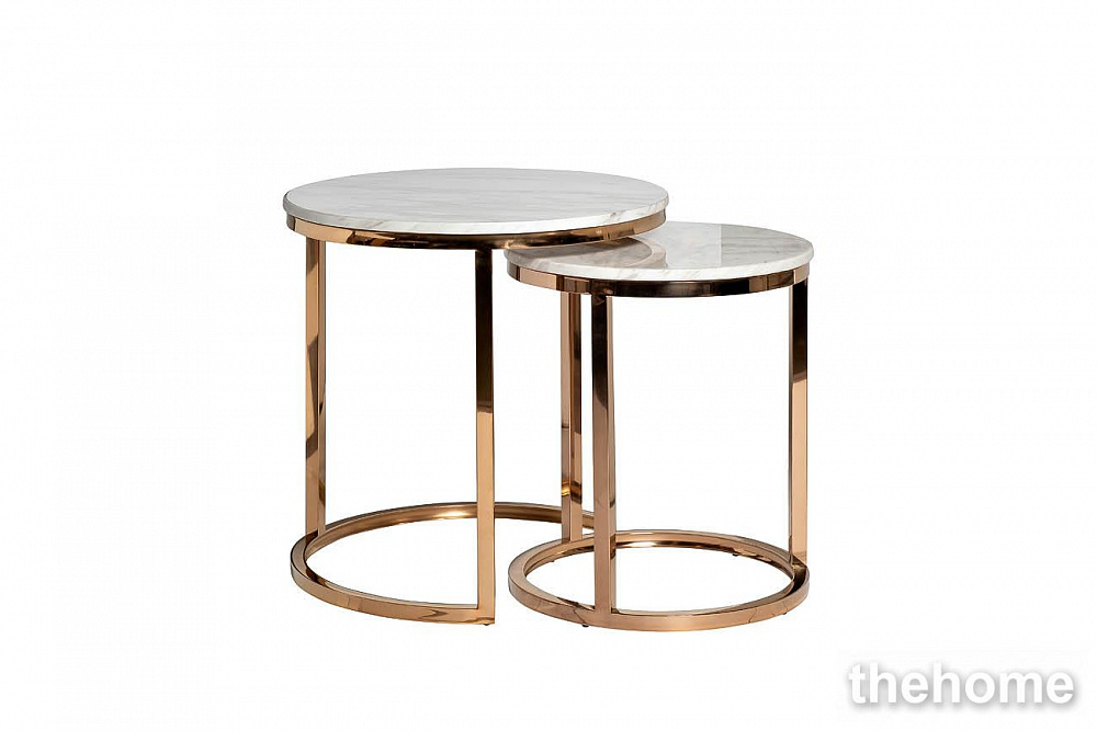 57EL-ET101B Стол журнальный(набор из 2 шт) d60*63/d47*55см Garda Decor - TheHome