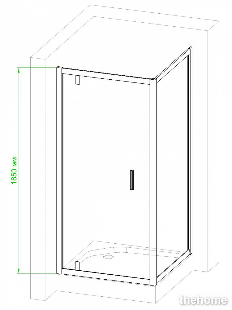 Душевой уголок Royal Bath HV-C-CH 90х80х185 рифленое - 3