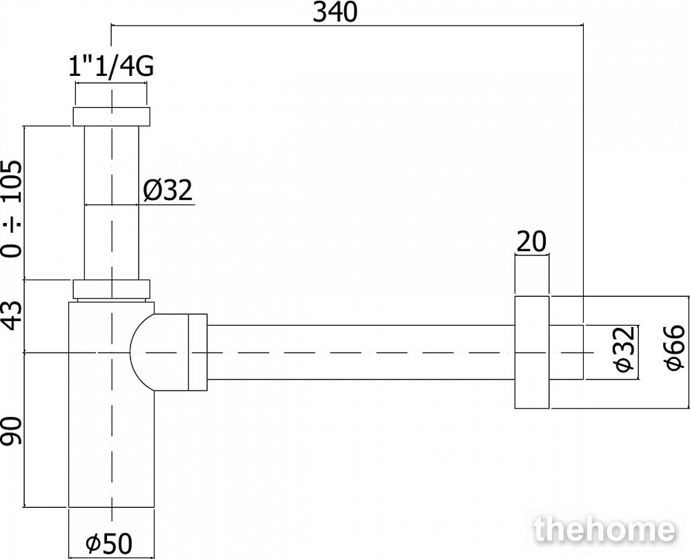 Сифон для раковины Paffoni Minimal ZACC240CR - 2