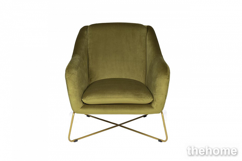 101MR-AR2976KRES-OLIV/ZOL Кресло велюр оливковый, опоры золото 80*87*75см Garda Decor - TheHome