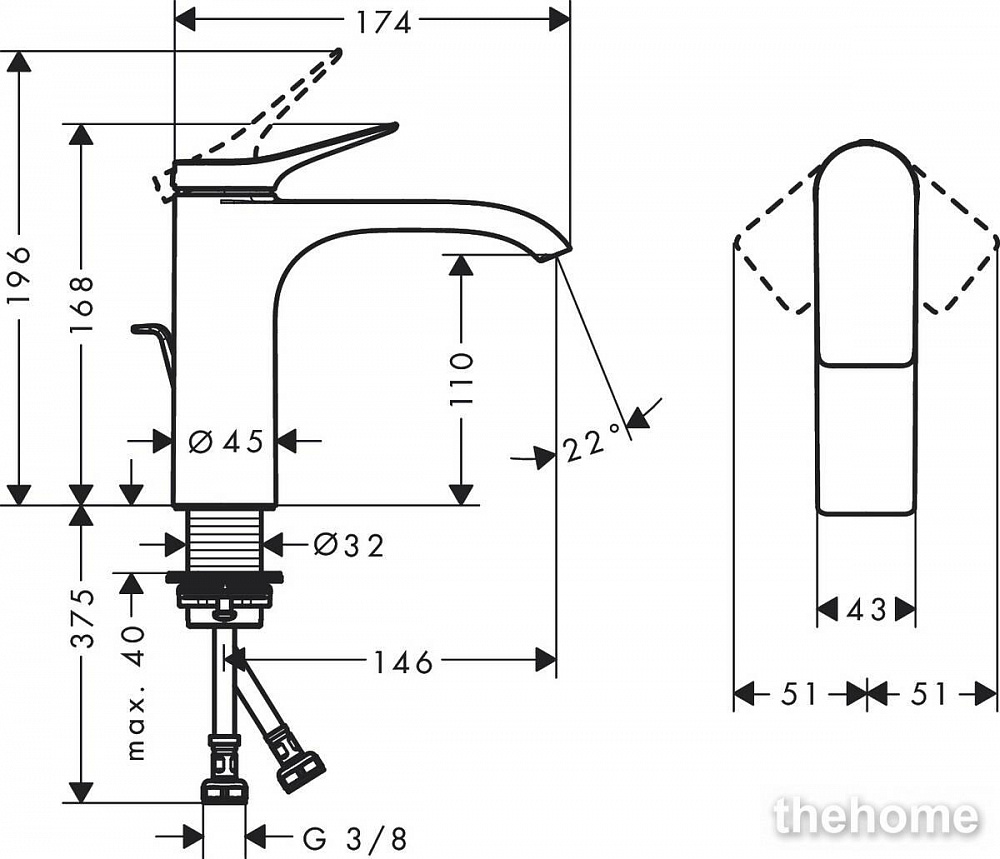 Смеситель Hansgrohe Vivenis для раковины 75020670 черный - 2