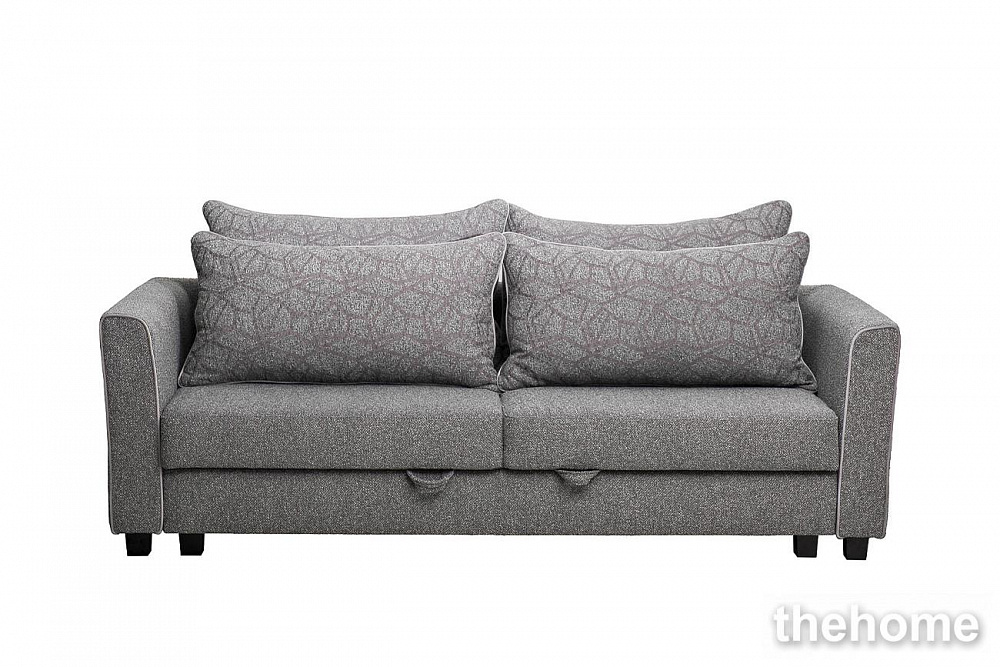 Диван Marco трехмест. раскл., букле серый Flona SER+Buta SER 225*102*92см Garda Decor - TheHome