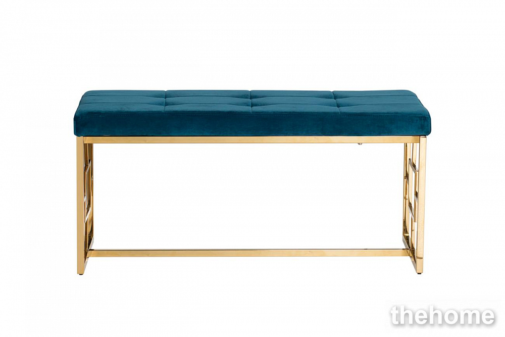 47ED-BEN005GOLD-EM Банкетка велюр изумрудный/золото 99*45,5*46см Garda Decor - TheHome