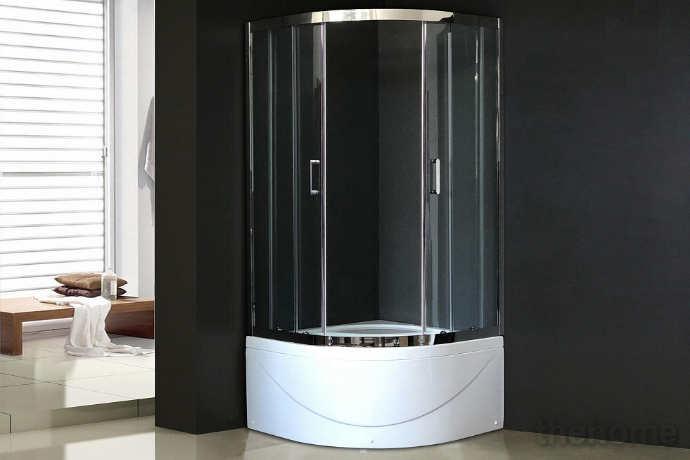 Душевой уголок Royal Bath RB 90BK-T-CH (прозрачное) - TheHome