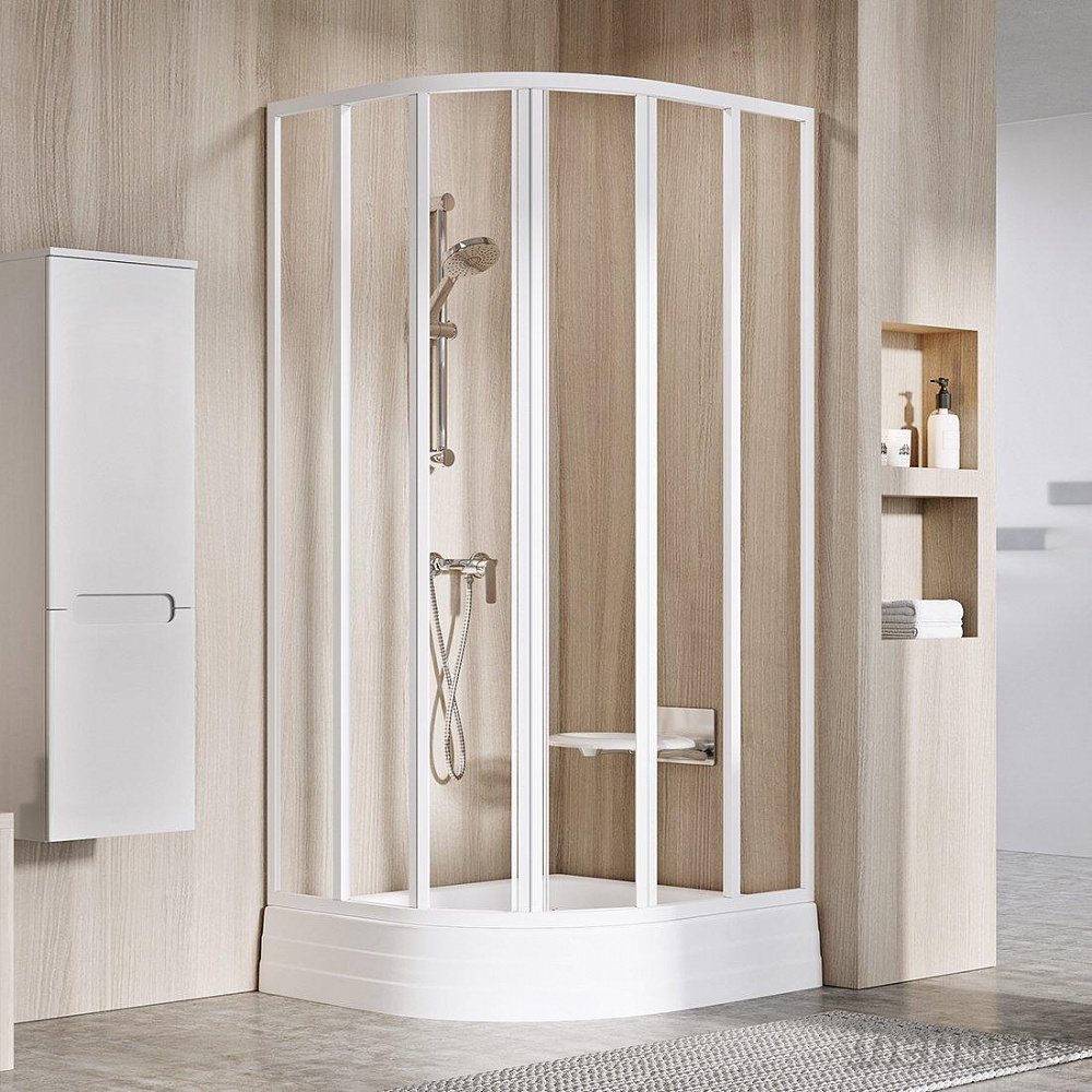 Душевой уголок Ravak SUPERNOVA SKKP6-80 белый+ прозрачное стекло - TheHome