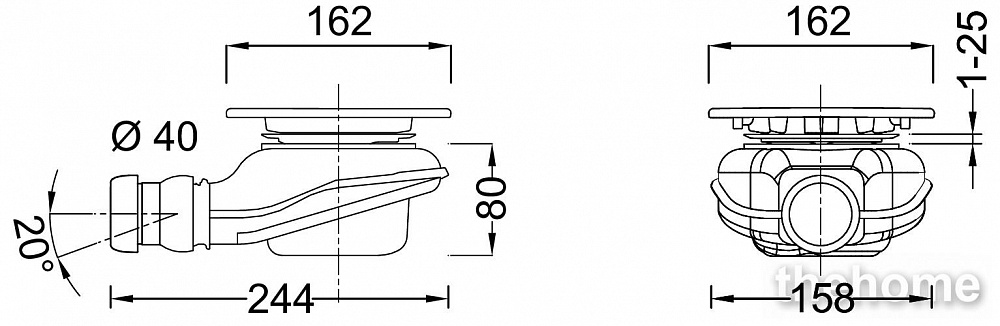 Сифон для поддона Jacob Delafon Odeon Up E78260-CP, хром - 3