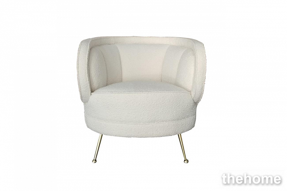 ZW-852 WH Кресло ткань букле белое 77*79*75см Garda Decor - TheHome