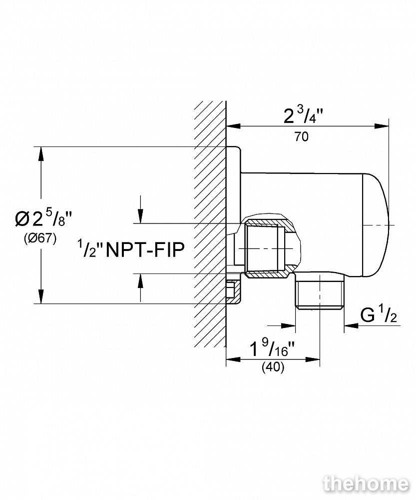 Подключение для душевого шланга Grohe Relexa 28672000 - 2
