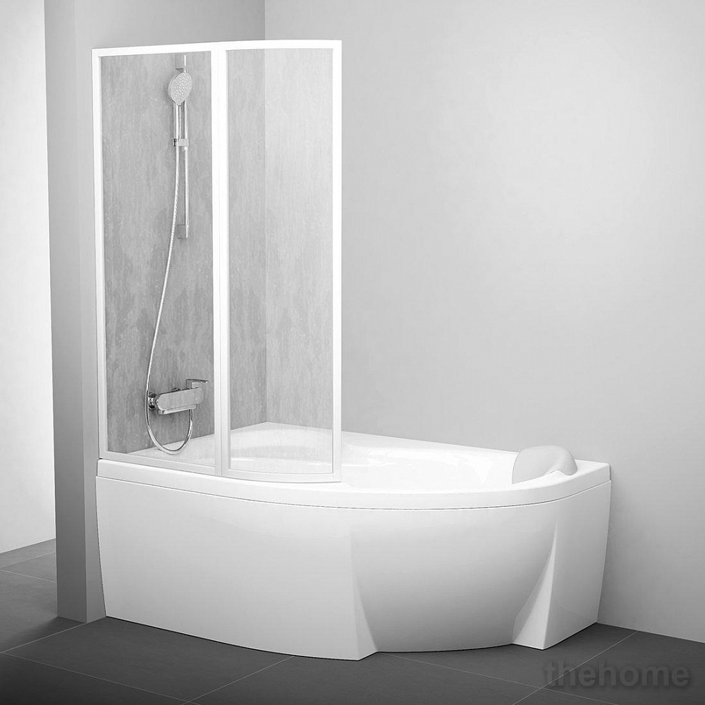 Шторка на ванну Ravak VSK2 ROSA 140 L Раин - TheHome